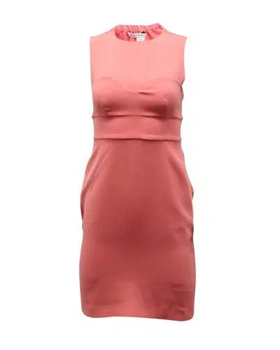 Diane Von Furstenberg Colorblock Sleeveless Tamika Dress In Peach Triacetate In Pink