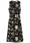 Diane Von Furstenberg Coral Sequined Floral Midi Dress In Black