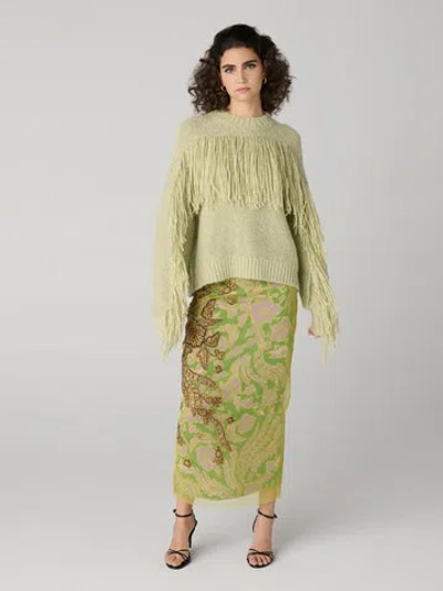 DIANE VON FURSTENBERG CORNELIA ALPACA FRINGE SWEATER