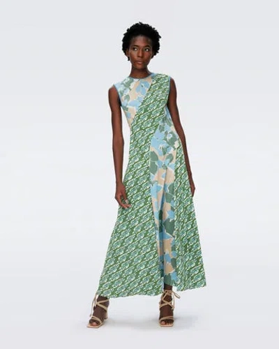 Diane Von Furstenberg Cory Dress In E Floral Multi Ceru/seedling