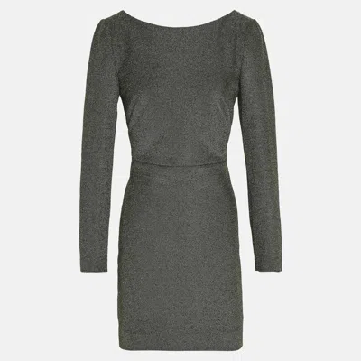 Pre-owned Diane Von Furstenberg Cotton Mini Dress 8 In Black