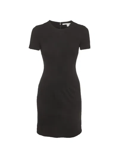Pre-owned Diane Von Furstenberg Crepe Mini Dress In Black