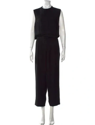 Pre-owned Diane Von Furstenberg Crew Neck Jumpsuit In Black