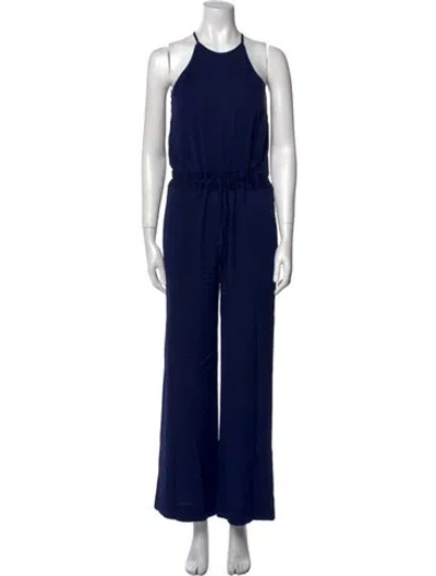 Pre-owned Diane Von Furstenberg Crew Neck Jumpsuit In Blue