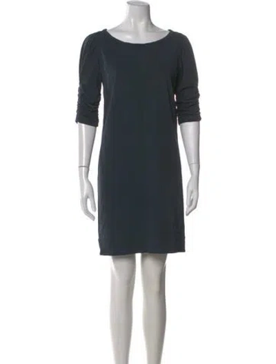 Pre-owned Diane Von Furstenberg Crew Neck Knee-length Dress In Green