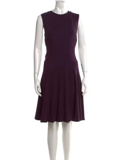 Pre-owned Diane Von Furstenberg Crew Neck Knee-length Dress In Purple