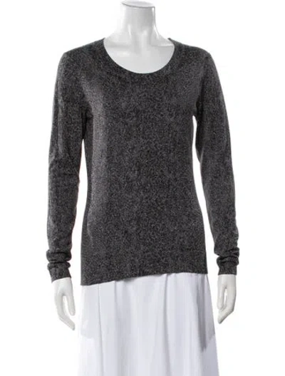 Pre-owned Diane Von Furstenberg Crew Neck Long Sleeve Top In Gray