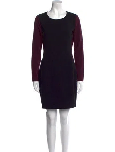 Pre-owned Diane Von Furstenberg Crew Neck Mini Dress In Multi
