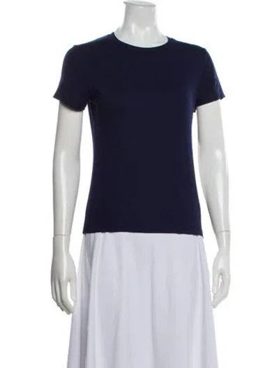 Pre-owned Diane Von Furstenberg Crew Neck Short Sleeve T-shirt In Blue