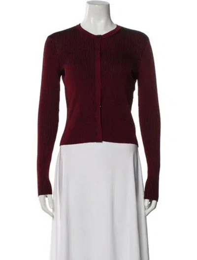 Pre-owned Diane Von Furstenberg Crew Neck Sweater In Burgundy