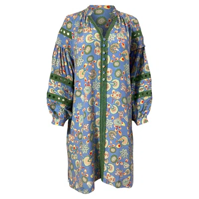 Diane Von Furstenberg Crochet-trimmed Printed Crepe Dress In Multicolor Viscose