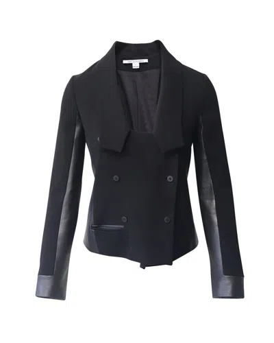 Diane Von Furstenberg Cropped Blazer In Black Triacetate