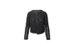 Diane Von Furstenberg Cropped Jacket In Black Cotton In Black