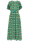 Diane Von Furstenberg Damon Belted Checked Cotton-blend Poplin Midi Dress In Mint