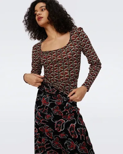 Diane Von Furstenberg Darlene Reversible Mesh Skirt