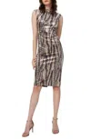 Diane Von Furstenberg Darrius Ruched Abstract-print Dress In Multi
