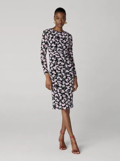 Diane Von Furstenberg Darrius Long Sleeve Dress In Multi