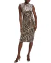 Diane Von Furstenberg Darrius Velvet Midi Dress In Multi