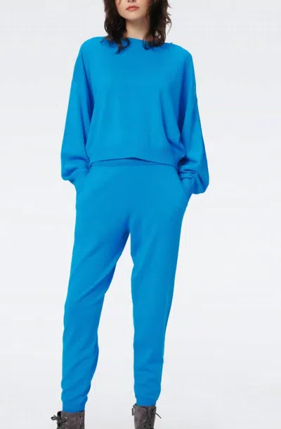 Diane Von Furstenberg Delano Pants In Peacock In Blue