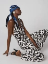 Diane Von Furstenberg Delia Jumpsuit In Troy Maze Black And White