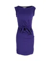 Diane Von Furstenberg Della Tie Waist Mini Dress In Purple Nylon In Purple