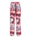 Diane Von Furstenberg Denise Floral Print Pajama Pants In Multicolor Crepe In Multi