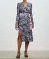 Diane Von Furstenberg Desma Wrap-effect Printed Chiffon Midi Dress In Purple