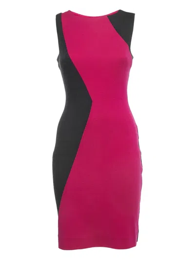 Pre-owned Diane Von Furstenberg Diagonal-panel Dress In Purple