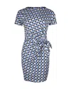 Diane Von Furstenberg Diane On Furstenberg Printed Faux Wrap Dress In Multicolor Silk In Multi