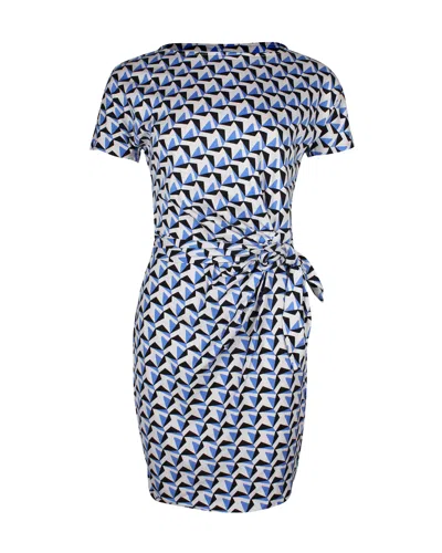 Diane Von Furstenberg Diane On Furstenberg Printed Faux Wrap Dress In Multicolor Silk