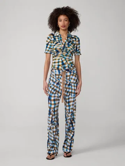 Diane Von Furstenberg Diane Pants In Picnic Plaid Corfu
