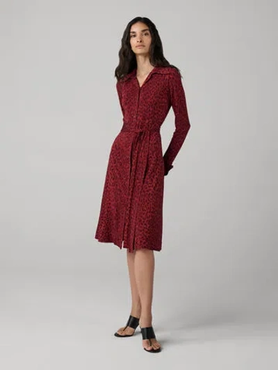 Diane Von Furstenberg Diane Shirt Dress In Red