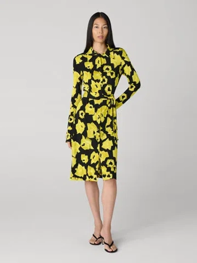 Diane Von Furstenberg Diane Shirt Dress In Yellow