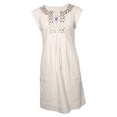 Pre-owned Diane Von Furstenberg Diane Von Fustenberg, Sleeveless Beige Dress In Brown
