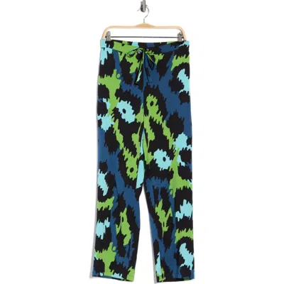 Diane Von Furstenberg Diane Wide Leg Stretch Silk Pants In Multi