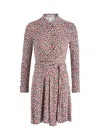 Diane Von Furstenberg Didi Printed Stretch-jersey Mini Wrap Dress In Red
