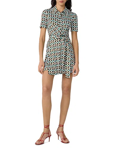 Diane Von Furstenberg Didi Short Dress In Black