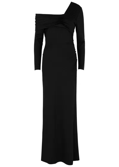 Diane Von Furstenberg Dolores One-shoulder Stretch-jersey Maxi Dress In Black
