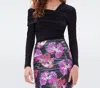 Diane Von Furstenberg Dolores Asymmetric Blouse In Black