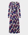 Diane Von Furstenberg Dorothee Brushstroke-print Midi Dress In Brush Tooth Multi