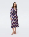 Diane Von Furstenberg Dorothee Brushstroke-print Midi Dress In Brush Tooth Multi