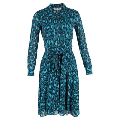 Diane Von Furstenberg Dory Belted Jersey Dress In Animal Print Viscose In Multi
