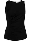 Diane Von Furstenberg Draped-detail Tank Top In Black