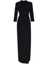 Diane Von Furstenberg Draped-detailing Maxi Dress In Black