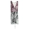 Diane Von Furstenberg Drawstring Front Mini Dress In Multicolor Silk In Multi