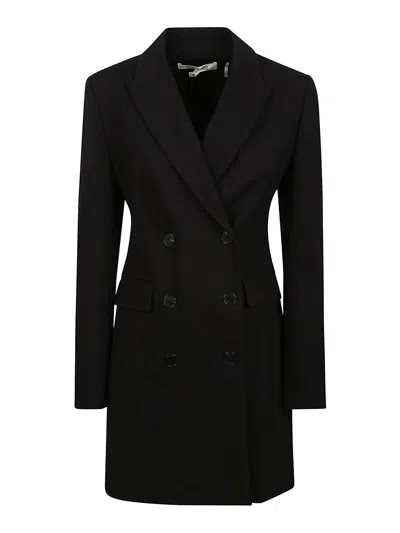 Diane Von Furstenberg Virginia Double-breasted Crepe Blazer In Black