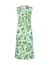 Diane Von Furstenberg Livia Pleated Floral-print Midi Dress In Earth Floral Multi Med Ch