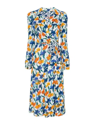 DIANE VON FURSTENBERG VESTIDO MIDI - MULTICOLOR
