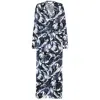 Diane Von Furstenberg Caprera Abstract-print Column Maxi Dress In Blue
