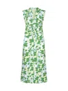 Diane Von Furstenberg Livia Pleated Floral-print Midi Dress In Earth Floral Multi Med Ch